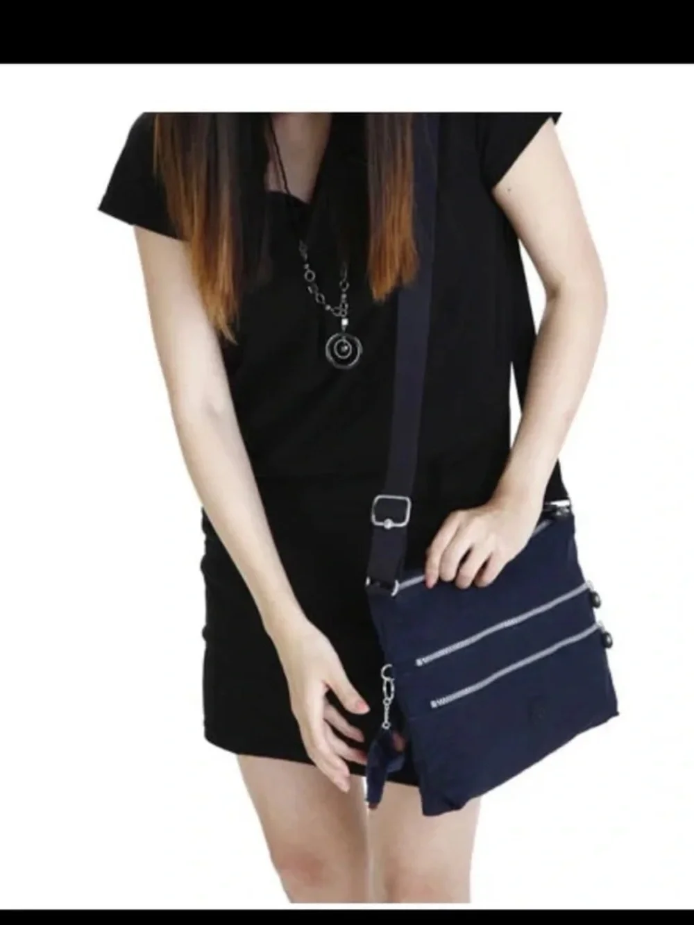 Kipling navy Alvar nylon crossbody purse